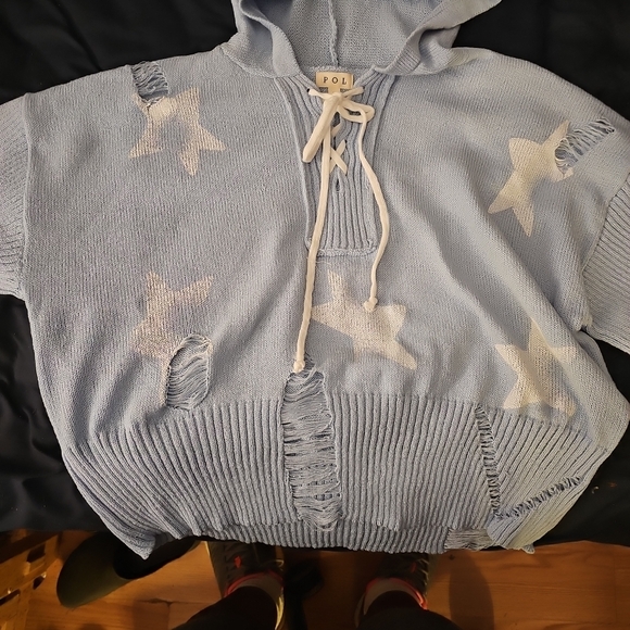POL Kids Blue Star Hoodie - Picture 1 of 6